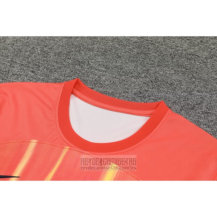 Chandal del Barcelona Manga Corta 2023-2024 Naranja - Pantalon Corto